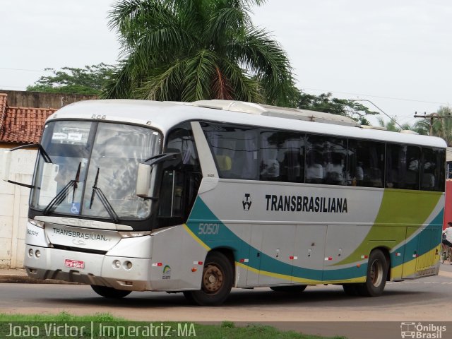 Transbrasiliana Transportes e Turismo 50501 na cidade de Imperatriz, Maranhão, Brasil, por João Victor. Número da foto: #3320954.