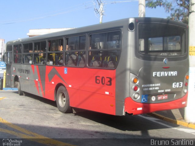 Viação Fervima 603 na cidade de Taboão da Serra, São Paulo, Brasil, por Bruno Santino. Número da foto: #3320485.
