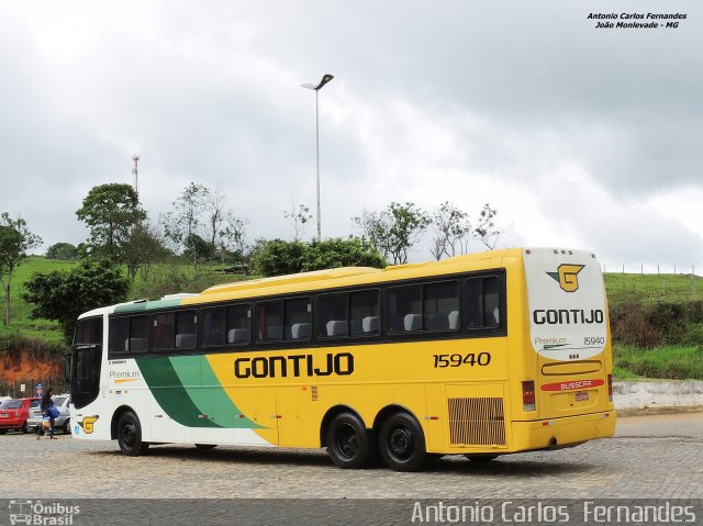 Empresa Gontijo de Transportes 15940 na cidade de João Monlevade, Minas Gerais, Brasil, por Antonio Carlos Fernandes. ID da foto: 3320533.