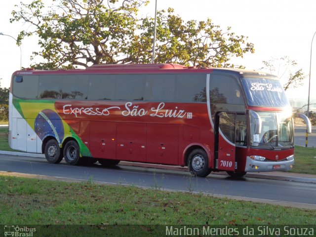 Expresso São Luiz 7010 na cidade de Brasília, Distrito Federal, Brasil, por Marlon Mendes da Silva Souza. Número da foto: #3319844.