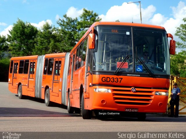 Viação Cidade Sorriso GD337 na cidade de Curitiba, Paraná, Brasil, por Sergio Guilherme Ketes. ID da foto: 3321293.