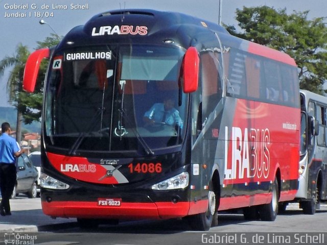 Lirabus 14086 na cidade de Jundiaí, São Paulo, Brasil, por Gabriel Giacomin de Lima. Número da foto: #3321394.
