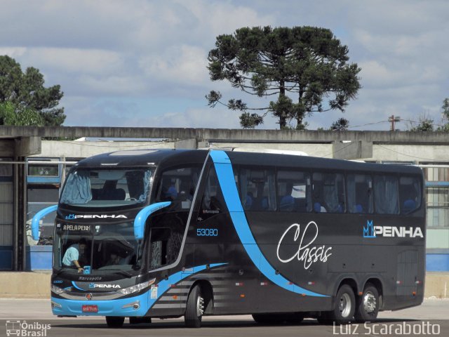 Empresa de Ônibus Nossa Senhora da Penha 53080 na cidade de Curitiba, Paraná, Brasil, por Luiz Scarabotto . ID da foto: 3257912.