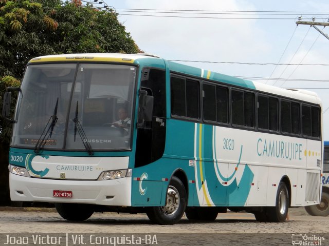 Auto Viação Camurujipe 3020 na cidade de Vitória da Conquista, Bahia, Brasil, por João Victor. ID da foto: 3256986.