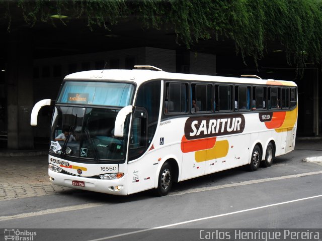 Saritur - Santa Rita Transporte Urbano e Rodoviário 16550 na cidade de Belo Horizonte, Minas Gerais, Brasil, por Carlos Henrique Pereira. Número da foto: #3258662.
