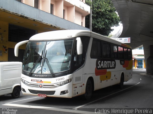 Saritur - Santa Rita Transporte Urbano e Rodoviário 7990 na cidade de Belo Horizonte, Minas Gerais, Brasil, por Carlos Henrique Pereira. ID da foto: 3258626.