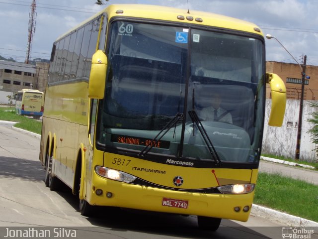 Viação Itapemirim 5817 na cidade de Recife, Pernambuco, Brasil, por Jonathan Silva. ID da foto: 3322648.