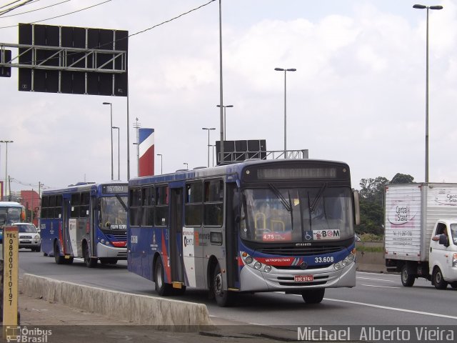Guarulhos Transportes 33.608 na cidade de São Paulo, São Paulo, Brasil, por Michael  Alberto Vieira. Número da foto: #3323263.