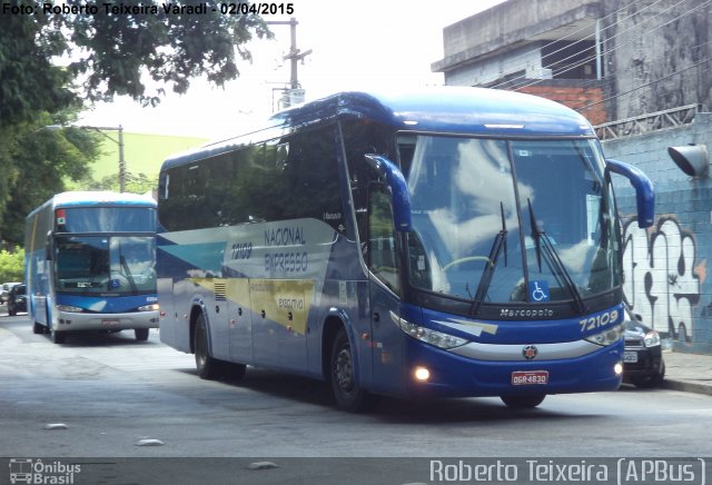 Nacional Expresso 72109 na cidade de São Paulo, São Paulo, Brasil, por Roberto Teixeira. Número da foto: #3324858.