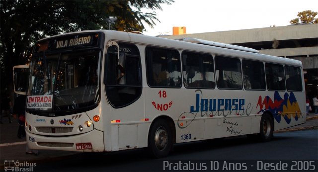 Auto Viação Jauense 1360 na cidade de Jaú, São Paulo, Brasil, por Cristiano Soares da Silva. ID da foto: 3324813.