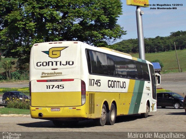 Empresa Gontijo de Transportes 11745 na cidade de João Monlevade, Minas Gerais, Brasil, por Mairo de Magalhães. ID da foto: 3322923.