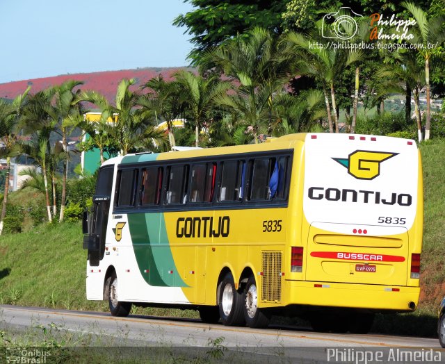 Empresa Gontijo de Transportes 5835 na cidade de João Monlevade, Minas Gerais, Brasil, por Philippe Almeida. ID da foto: 3260979.