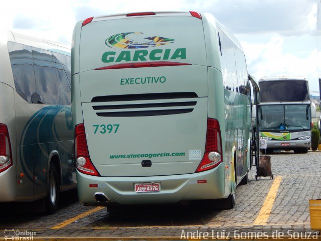 Viação Garcia 7397 na cidade de Londrina, Paraná, Brasil, por André Luiz Gomes de Souza. ID da foto: 3260698.