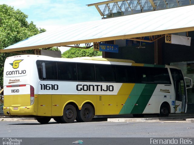 Empresa Gontijo de Transportes 11610 na cidade de Uberaba, Minas Gerais, Brasil, por Fernando Reis. ID da foto: 3260163.