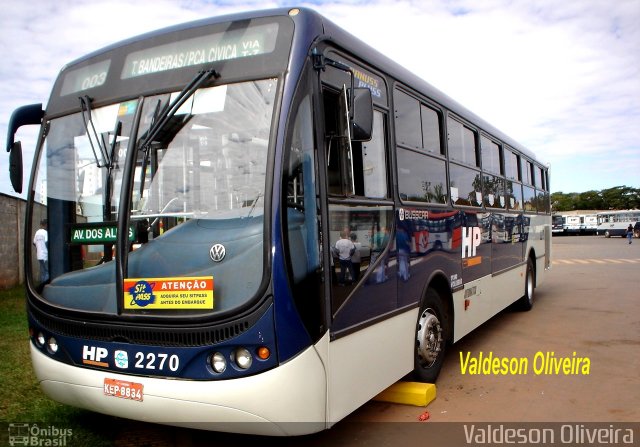 HP Transportes Coletivos 2270 na cidade de Goiânia, Goiás, Brasil, por Carlos Júnior. ID da foto: 3260662.