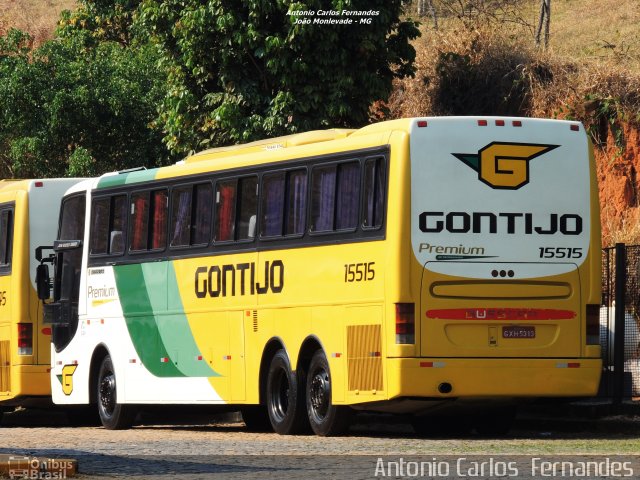 Empresa Gontijo de Transportes 15515 na cidade de João Monlevade, Minas Gerais, Brasil, por Antonio Carlos Fernandes. ID da foto: 3262886.