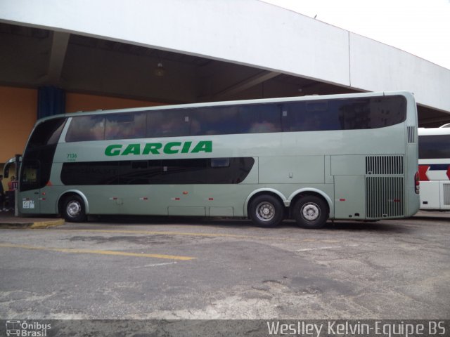 Viação Garcia 7136 na cidade de Sorocaba, São Paulo, Brasil, por Weslley Kelvin Batista. ID da foto: 3262645.