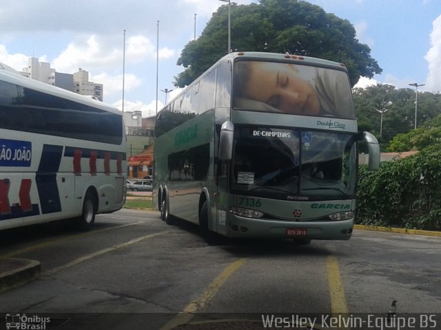 Viação Garcia 7136 na cidade de Sorocaba, São Paulo, Brasil, por Weslley Kelvin Batista. ID da foto: 3262651.