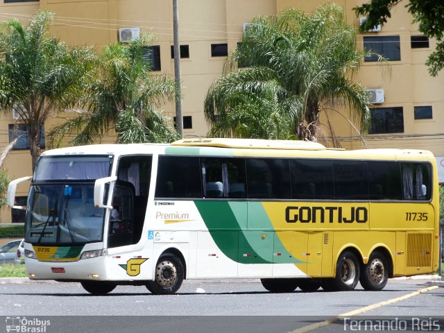 Empresa Gontijo de Transportes 11735 na cidade de Uberaba, Minas Gerais, Brasil, por Fernando Reis. ID da foto: 3262627.