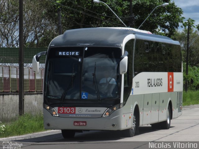 Real Alagoas de Viação 3103 na cidade de Recife, Pernambuco, Brasil, por Nícolas Vitorino Lopes. Número da foto: #3264714.