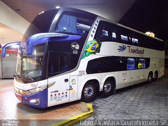 Transbrasil Turismo 7000 na cidade de Guaratinguetá, São Paulo, Brasil, por Fabio Alcantara. Número da foto: #3266097.