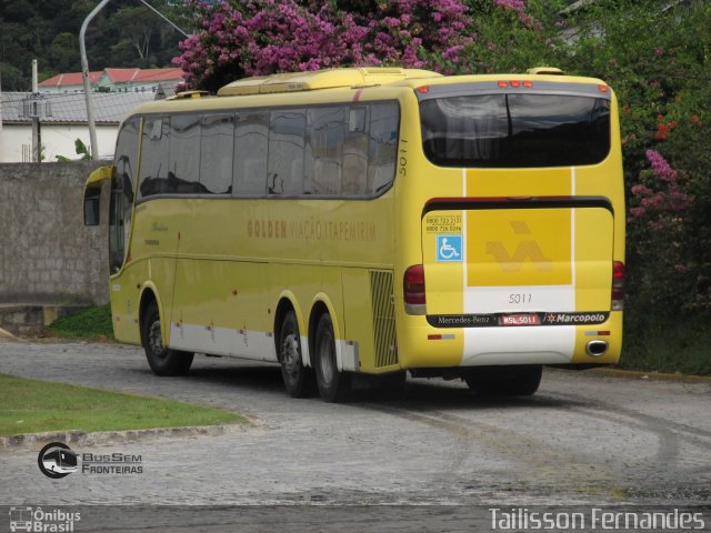 Viação Itapemirim 5011 na cidade de Juiz de Fora, Minas Gerais, Brasil, por Tailisson Fernandes. ID da foto: 3264771.