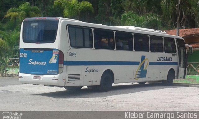 Litorânea Transportes Coletivos 5092 na cidade de Paraibuna, São Paulo, Brasil, por Kleber Camargo Santos. Número da foto: #3264439.