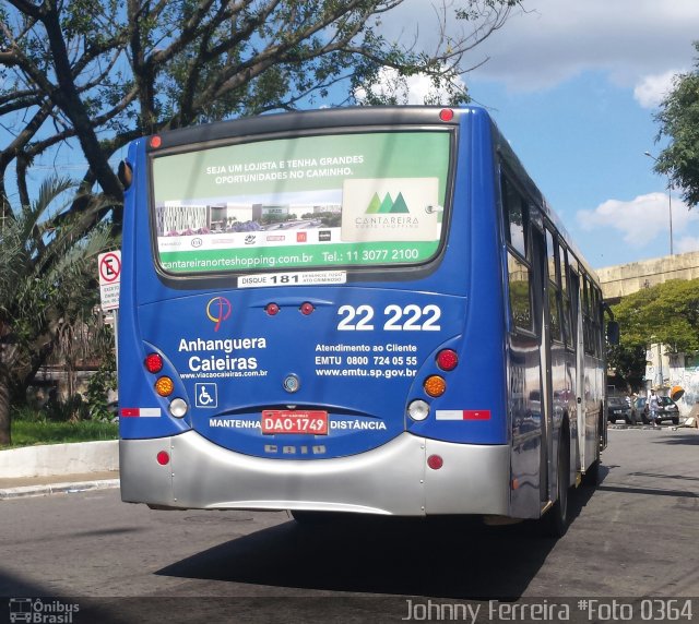 Viação Cidade de Caieiras 22.222 na cidade de São Paulo, São Paulo, Brasil, por Johnny Ferreira. Número da foto: #3264772.