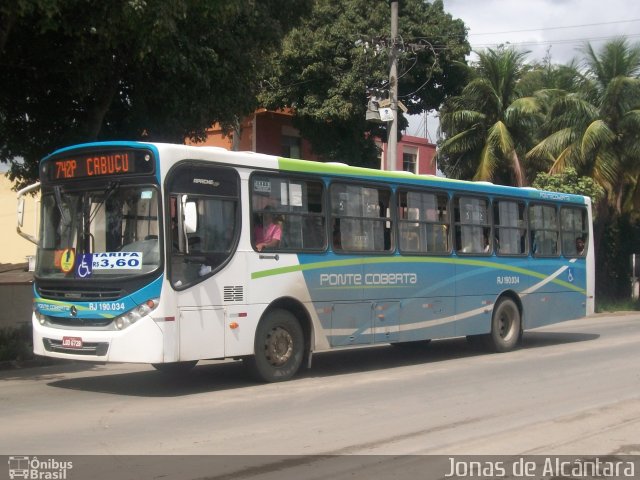Viação Ponte Coberta RJ 190.034 na cidade de Nova Iguaçu, Rio de Janeiro, Brasil, por Jonas Alcantara. Número da foto: #3263910.