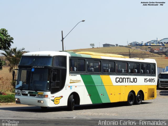 Empresa Gontijo de Transportes 15485 na cidade de João Monlevade, Minas Gerais, Brasil, por Antonio Carlos Fernandes. ID da foto: 3268193.