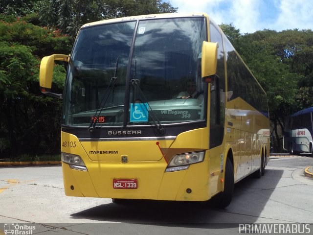 Viação Itapemirim 48105 na cidade de São Paulo, São Paulo, Brasil, por Alexandre Rodrigo. Número da foto: #3268919.