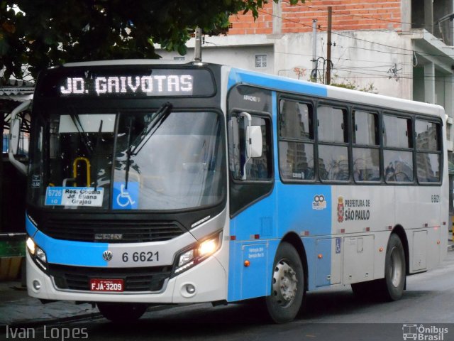 Transwolff Transportes e Turismo 6 6621 na cidade de São Paulo, São Paulo, Brasil, por Ivan da Silva Lopes. Número da foto: #3268030.