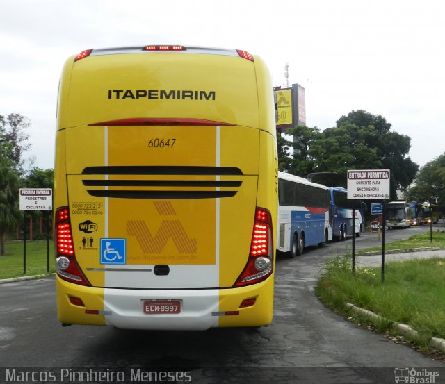 Viação Itapemirim 60647 na cidade de Vitória, Espírito Santo, Brasil, por Marcos Pinnheiro Meneses. ID da foto: 3268956.