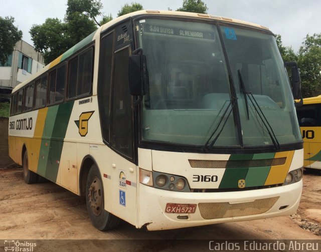 Empresa Gontijo de Transportes 3160 na cidade de Almenara, Minas Gerais, Brasil, por Carlos Eduardo Abreu. ID da foto: 3271034.