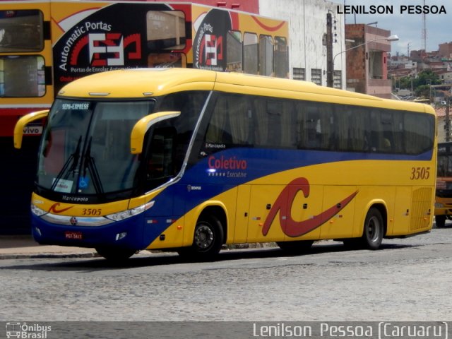 Coletivo Transportes 3505 na cidade de Caruaru, Pernambuco, Brasil, por Lenilson da Silva Pessoa. Número da foto: #3270176.