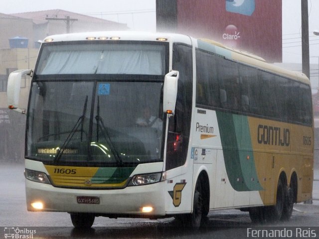 Empresa Gontijo de Transportes 11605 na cidade de Uberaba, Minas Gerais, Brasil, por Fernando Reis. Número da foto: #3270492.