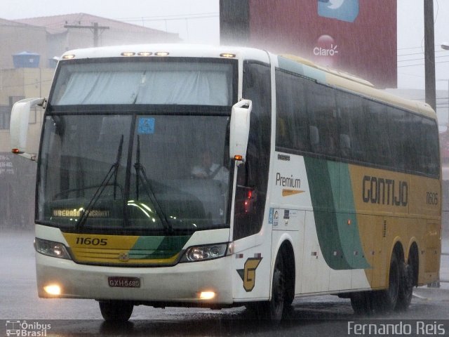 Empresa Gontijo de Transportes 11605 na cidade de Uberaba, Minas Gerais, Brasil, por Fernando Reis. ID da foto: 3270492.