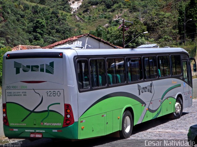 Turin Transportes 1280 na cidade de Ouro Preto, Minas Gerais, Brasil, por César Natividade. Número da foto: #3271072.