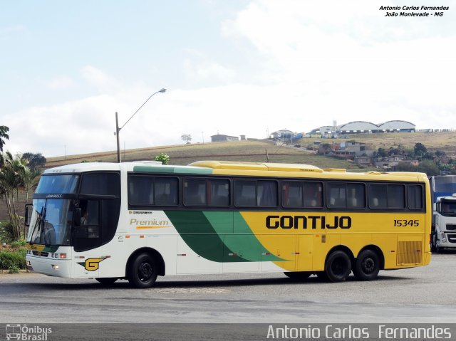 Empresa Gontijo de Transportes 15345 na cidade de João Monlevade, Minas Gerais, Brasil, por Antonio Carlos Fernandes. Número da foto: #3272584.