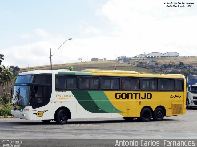 Empresa Gontijo de Transportes 15345 na cidade de João Monlevade, Minas Gerais, Brasil, por Antonio Carlos Fernandes. ID da foto: 3272584.