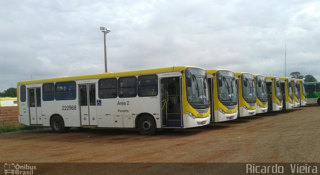 Viação Pioneira 222968 na cidade de Santa Maria, Distrito Federal, Brasil, por Ricardo Vieira. Número da foto: #3272068.