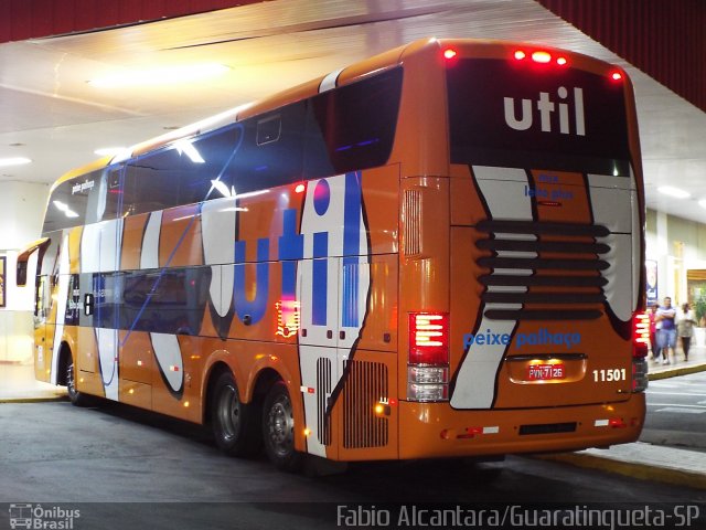 UTIL - União Transporte Interestadual de Luxo 11501 na cidade de Guaratinguetá, São Paulo, Brasil, por Fabio Alcantara. Número da foto: #3326288.