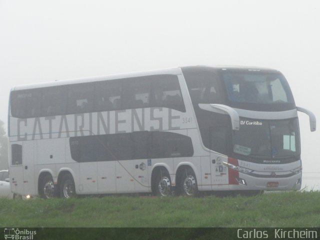 Auto Viação Catarinense 3541 na cidade de Foz do Iguaçu, Paraná, Brasil, por Carlos Kircheim. Número da foto: #3326686.
