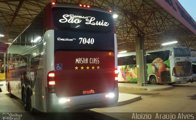 Expresso São Luiz 7040 na cidade de Rondonópolis, Mato Grosso, Brasil, por Aloizio  Araújo Alves. ID da foto: 3325285.