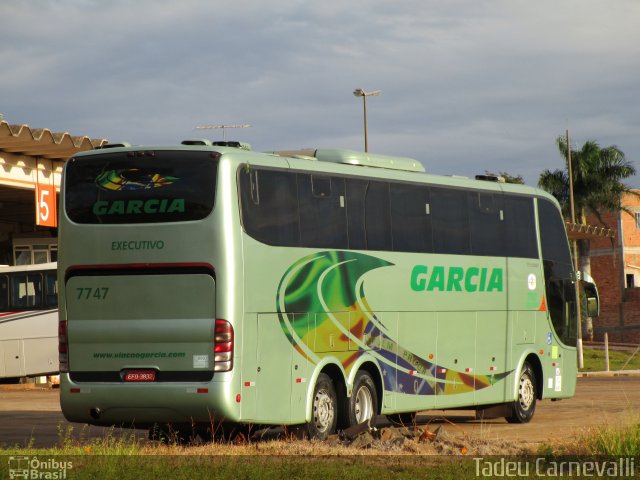 Viação Garcia 7747 na cidade de Cornélio Procópio, Paraná, Brasil, por Tadeu Carnevalli. Número da foto: #3347616.