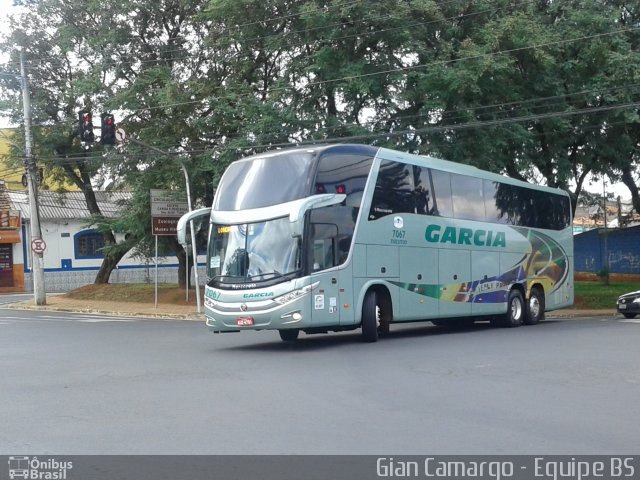 Viação Garcia 7067 na cidade de Sorocaba, São Paulo, Brasil, por Gian Felipe Camargo. ID da foto: 3350451.