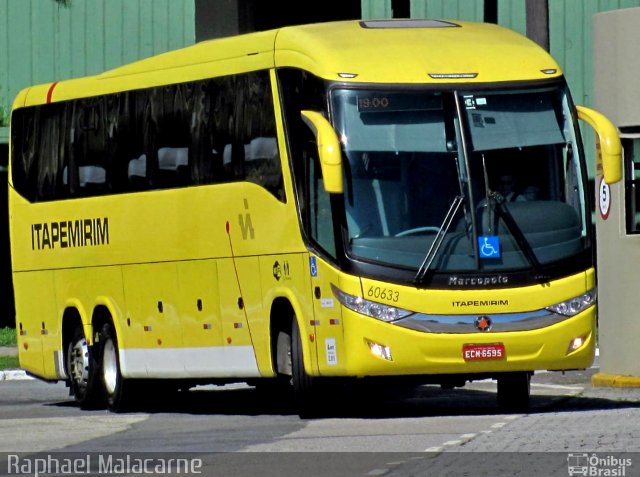 Viação Itapemirim 60633 na cidade de Santos, São Paulo, Brasil, por Raphael Malacarne. ID da foto: 3350276.