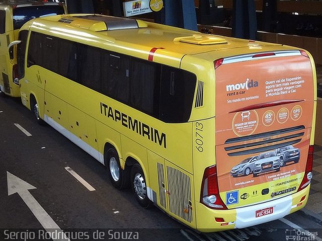 Viação Itapemirim 60713 na cidade de Volta Redonda, Rio de Janeiro, Brasil, por Sergio Rodrigues de Souza. ID da foto: 3353130.