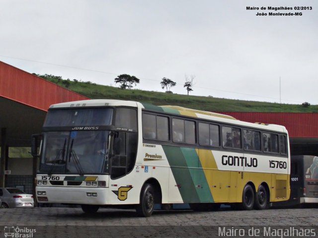 Empresa Gontijo de Transportes 15760 na cidade de João Monlevade, Minas Gerais, Brasil, por Mairo de Magalhães. ID da foto: 3351966.