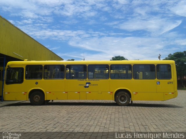 Transportes Coletivos Pérola do Oeste 6191 na cidade de Guarapuava, Paraná, Brasil, por Lucas Henrique Mendes. Número da foto: #3353666.